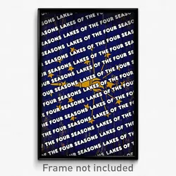 Lakes of the Four Seasons Indiana Poster (IN City Souvenir 11x17 Town Print)