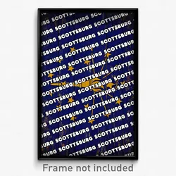 Scottsburg Indiana Poster (IN City Souvenir 11x17 Town Print)