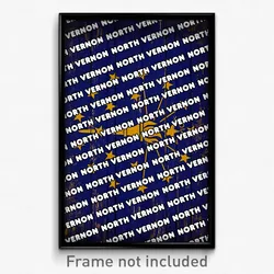 North Vernon Indiana Poster (IN City Souvenir 11x17 Town Print)