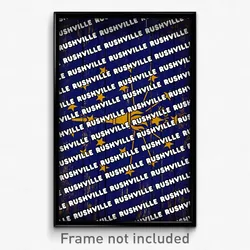 Rushville Indiana Poster (IN City Souvenir 11x17 Town Print)
