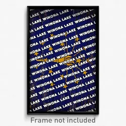 Winona Lake Indiana Poster (IN City Souvenir 11x17 Town Print)