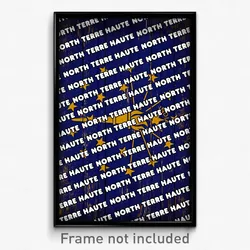 North Terre Haute Indiana Poster (IN City Souvenir 11x17 Town Print)