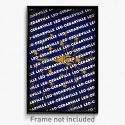 Leo-Cedarville Indiana Poster (IN City Souvenir 11x17 Town Print)