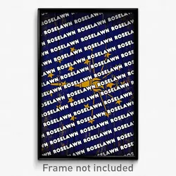 Roselawn Indiana Poster (IN City Souvenir 11x17 Town Print)