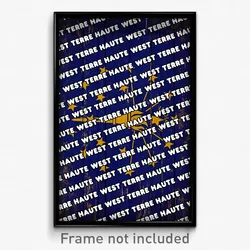 West Terre Haute Indiana Poster (IN City Souvenir 11x17 Town Print)