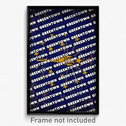 Greentown Indiana Poster (IN City Souvenir 11x17 Town Print)