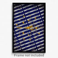 Crothersville Indiana Poster (IN City Souvenir 11x17 Town Print)