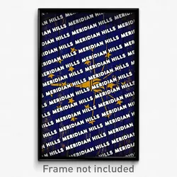 Meridian Hills Indiana Poster (IN City Souvenir 11x17 Town Print)