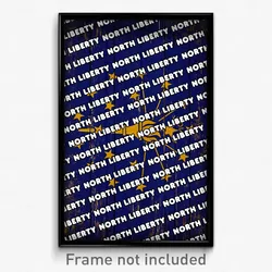North Liberty Indiana Poster (IN City Souvenir 11x17 Town Print)