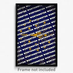 Worthington Indiana Poster (IN City Souvenir 11x17 Town Print)