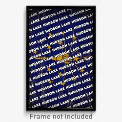 Hudson Lake Indiana Poster (IN City Souvenir 11x17 Town Print)