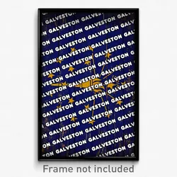 Galveston Indiana Poster (IN City Souvenir 11x17 Town Print)