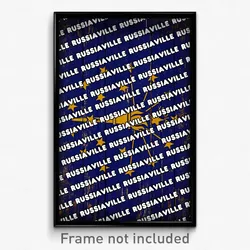 Russiaville Indiana Poster (IN City Souvenir 11x17 Town Print)