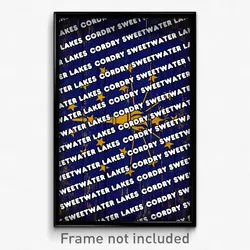Cordry Sweetwater Lakes Indiana Poster (IN City Souvenir 11x17 Town Print)