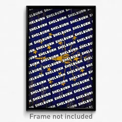 Shelburn Indiana Poster (IN City Souvenir 11x17 Town Print)