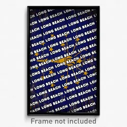 Long Beach Indiana Poster (IN City Souvenir 11x17 Town Print)