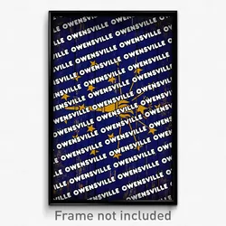 Owensville Indiana Poster (IN City Souvenir 11x17 Town Print)