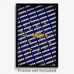 Akron Indiana Poster (IN City Souvenir 11x17 Town Print)