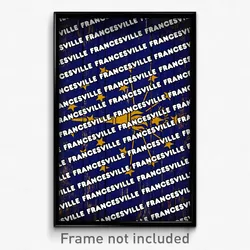 Francesville Indiana Poster (IN City Souvenir 11x17 Town Print)