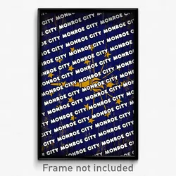 Monroe City Indiana Poster (IN City Souvenir 11x17 Town Print)