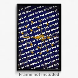 St. Mary of the Woods Indiana Poster (IN City Souvenir 11x17 Town Print)