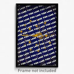 Fish Lake Indiana Poster (IN City Souvenir 11x17 Town Print)