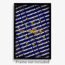 Fountain City Indiana Poster (IN City Souvenir 11x17 Town Print)