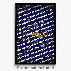 West Lebanon Indiana Poster (IN City Souvenir 11x17 Town Print)