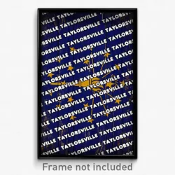 Taylorsville Indiana Poster (IN City Souvenir 11x17 Town Print)