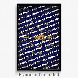 Town of Pines Indiana Poster (IN City Souvenir 11x17 Town Print)