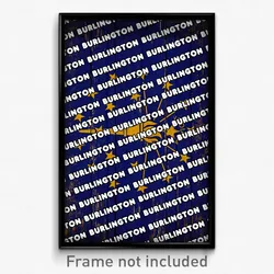 Burlington Indiana Poster (IN City Souvenir 11x17 Town Print)