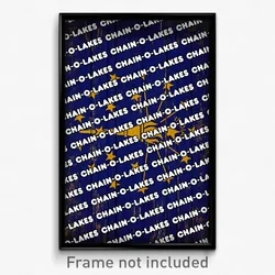 Chain-O-Lakes Indiana Poster (IN City Souvenir 11x17 Town Print)