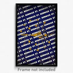 St. Bernice Indiana Poster (IN City Souvenir 11x17 Town Print)