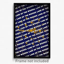 Lake of the Woods Indiana Poster (IN City Souvenir 11x17 Town Print)