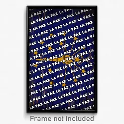 La Paz Indiana Poster (IN City Souvenir 11x17 Town Print)
