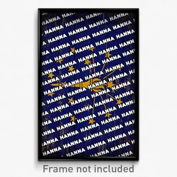 Hanna Indiana Poster (IN City Souvenir 11x17 Town Print)