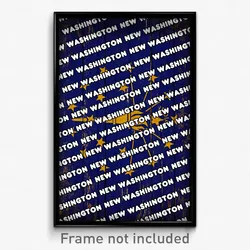New Washington Indiana Poster (IN City Souvenir 11x17 Town Print)