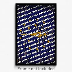 Van Bibber Lake Indiana Poster (IN City Souvenir 11x17 Town Print)