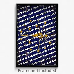 Grandview Lake Indiana Poster (IN City Souvenir 11x17 Town Print)