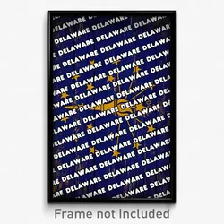 Delaware Indiana Poster (IN City Souvenir 11x17 Town Print)