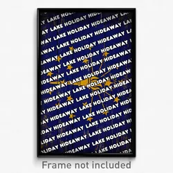 Lake Holiday Hideaway Indiana Poster (IN City Souvenir 11x17 Town Print)