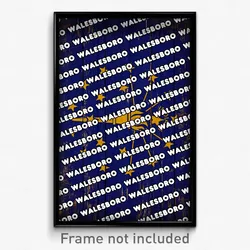 Walesboro Indiana Poster (IN City Souvenir 11x17 Town Print)