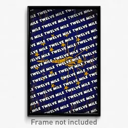 Twelve Mile Indiana Poster (IN City Souvenir 11x17 Town Print)
