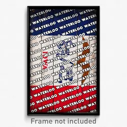 Waterloo Iowa Poster (IA City Souvenir 11x17 Town Print)