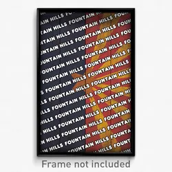 Fountain Hills Arizona Poster (AZ City Souvenir 11x17 Town Print)