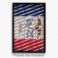 Marshalltown Iowa Poster (IA City Souvenir 11x17 Town Print)