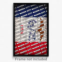 Mason City Iowa Poster (IA City Souvenir 11x17 Town Print)