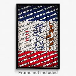 Waukee Iowa Poster (IA City Souvenir 11x17 Town Print)