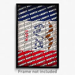 North Liberty Iowa Poster (IA City Souvenir 11x17 Town Print)
