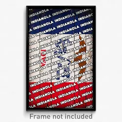 Indianola Iowa Poster (IA City Souvenir 11x17 Town Print)